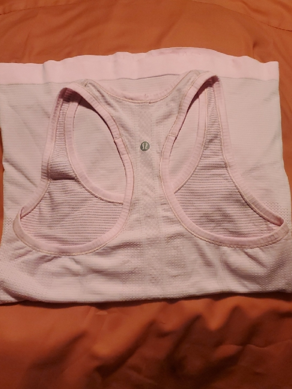 lululemon athletica Light Pink Racerback Sports Bra with Ribbed Detail